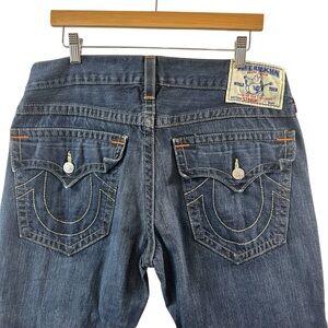 True Religion Jeans Dark Blue Denim Straight MDE859OM Streetwear Y2K Men's 36